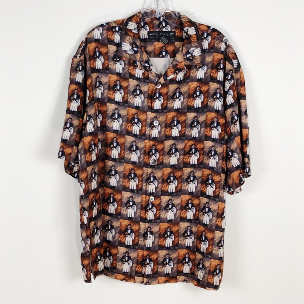 Guy Buffet Maitre D’ Hawaiian Silk Shirt Men’s M